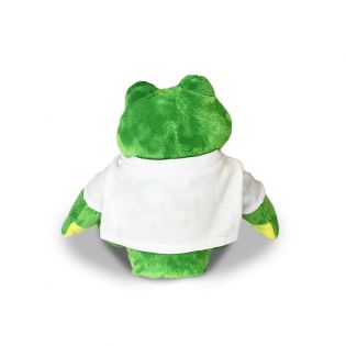 Peluche animal avec t-shirt personnalisable Prénom et Photo · Cadeau naissance bébé · Grenouille