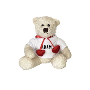 Peluche animal avec t-shirt personnalisable Texte et Photo · Cadeau naissance bébé · Ours cœur