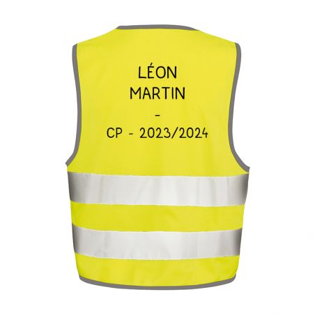 Personalized yellow safety vest | Child