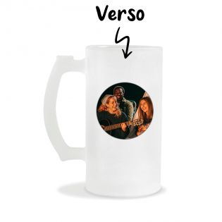 Chope - Verre à bière givré · 500 mL · Pinte personnalisable avec texte, photo ou logo