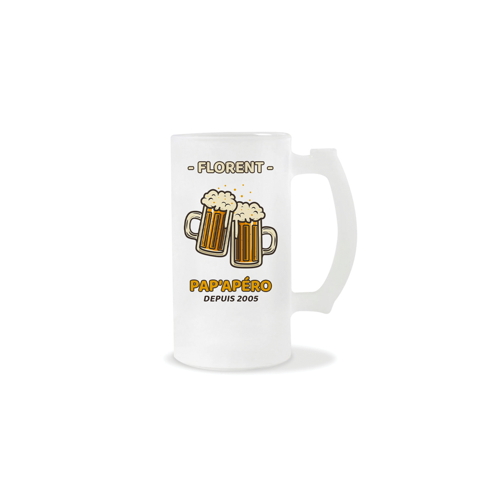 Tankard - Frosted beer glass · 500 mL · Customizable pint with text, photo or logo