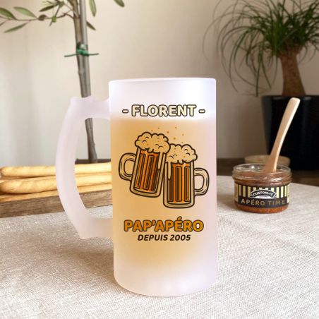 Tankard - Frosted beer glass · 500 mL · Customizable pint with text, photo or logo