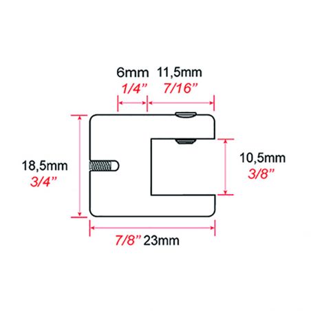 Support simple panneau 10mm max