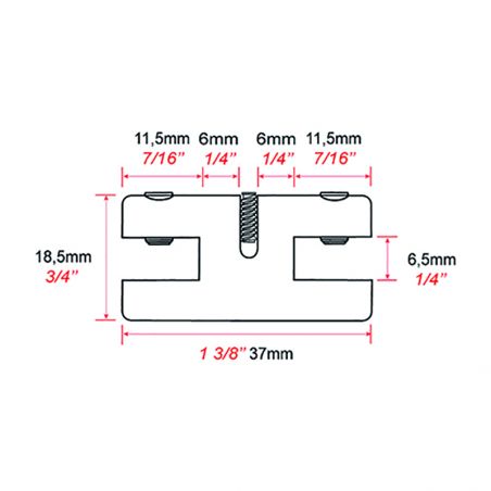 Support double panneau 6mm max