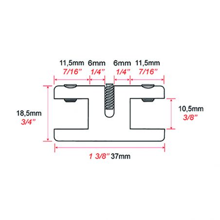 Support double panneau 10mm max