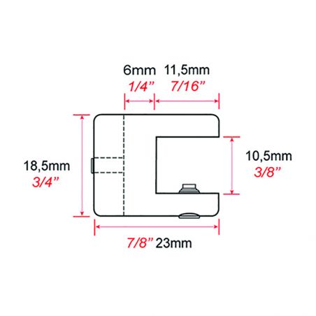 Support simple tablette 10mm max