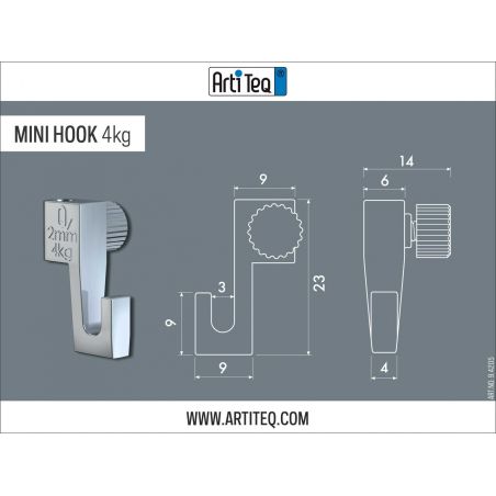 Boite 500 crochets mini hook : 4 kg max