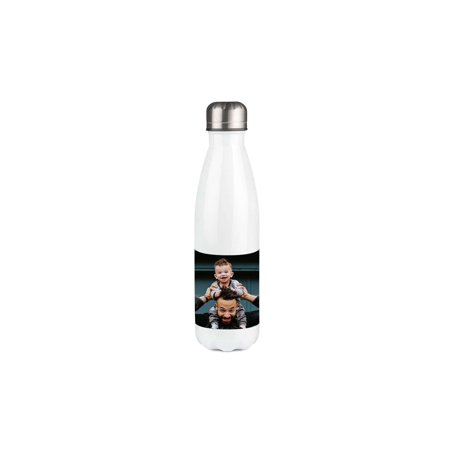 Bouteille isotherme personnalisable photo prénom logo - Inox, 50 cL - Personnalisé en France