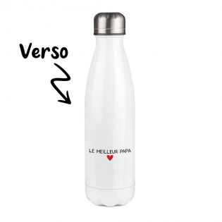 Bouteille isotherme personnalisable photo prénom logo - Inox, 50 cL - Personnalisé en France