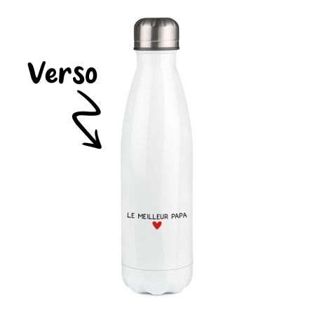 Customizable insulated bottle photo first name logo - Stainless steel, 50 cL - Personalized in France