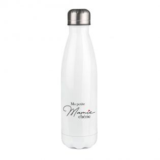 Customizable first name insulated bottle - Stainless steel, 50 cL - Mamie Chérie model - Personalized Grandma gift idea