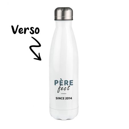 Customizable first name insulated bottle - Stainless steel, 50 cL - Father-Fect model - Personalized gift for his Dad