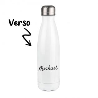 Customizable first name insulated bottle - Stainless steel, 50 cL - Super Tonton model - Personalized gift for his uncle