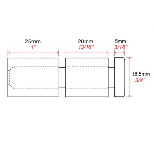 Fixation murale fendue pour panneau jusqu'à 4 mm