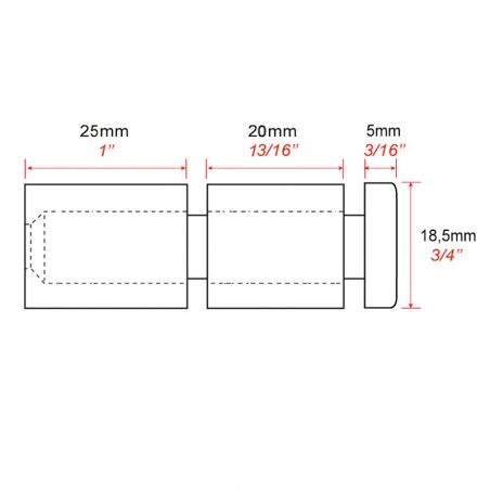 Fixation murale fendue multi-panneaux FIX-M2