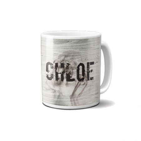 Personalized black horror film mug · Psychosis creature