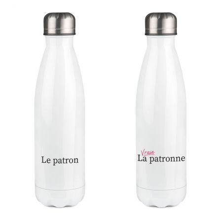 Pack de 2 Gourdes modèle Perfection personnalisables avec Prénom - Cadeau personnalisé couple - Pour son/sa chéri(e)