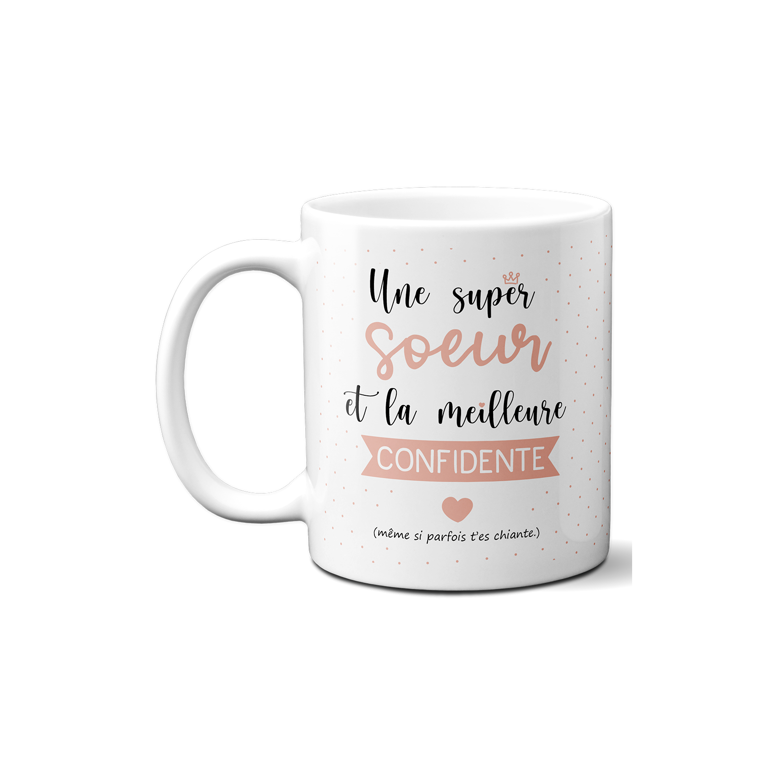 Mug en céramique blanc personnalisé avec Texte et Photo · Cadeau pratique pour amateur de café