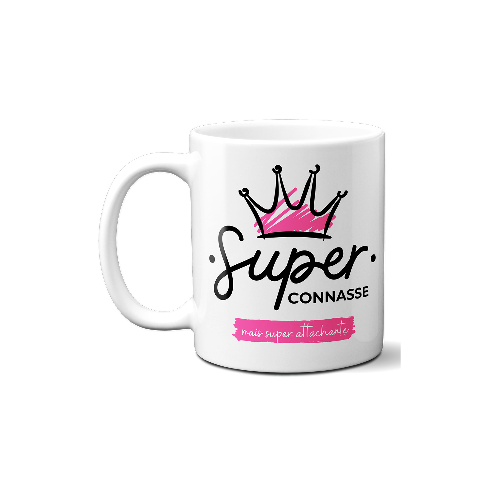 Tasse insolite Super Connasse pour Femme - Cadeau rigolo pour sa chérie - 33 cL, Céramique - Mug imprimé en France