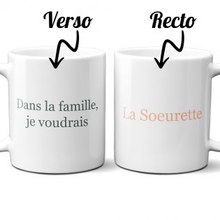 Mug pack for the whole family - Set of 2 to 5 customizable family cups - Ceramic, 33 cL - Personalized in France