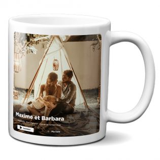 Gift pack for Series and Film enthusiasts - Customizable film poster model mug + Cocooning red embroidery blanket