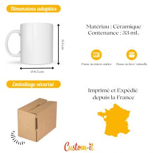 White ceramic mug personalized with Text | Languedoc Roussillon - Occitanie