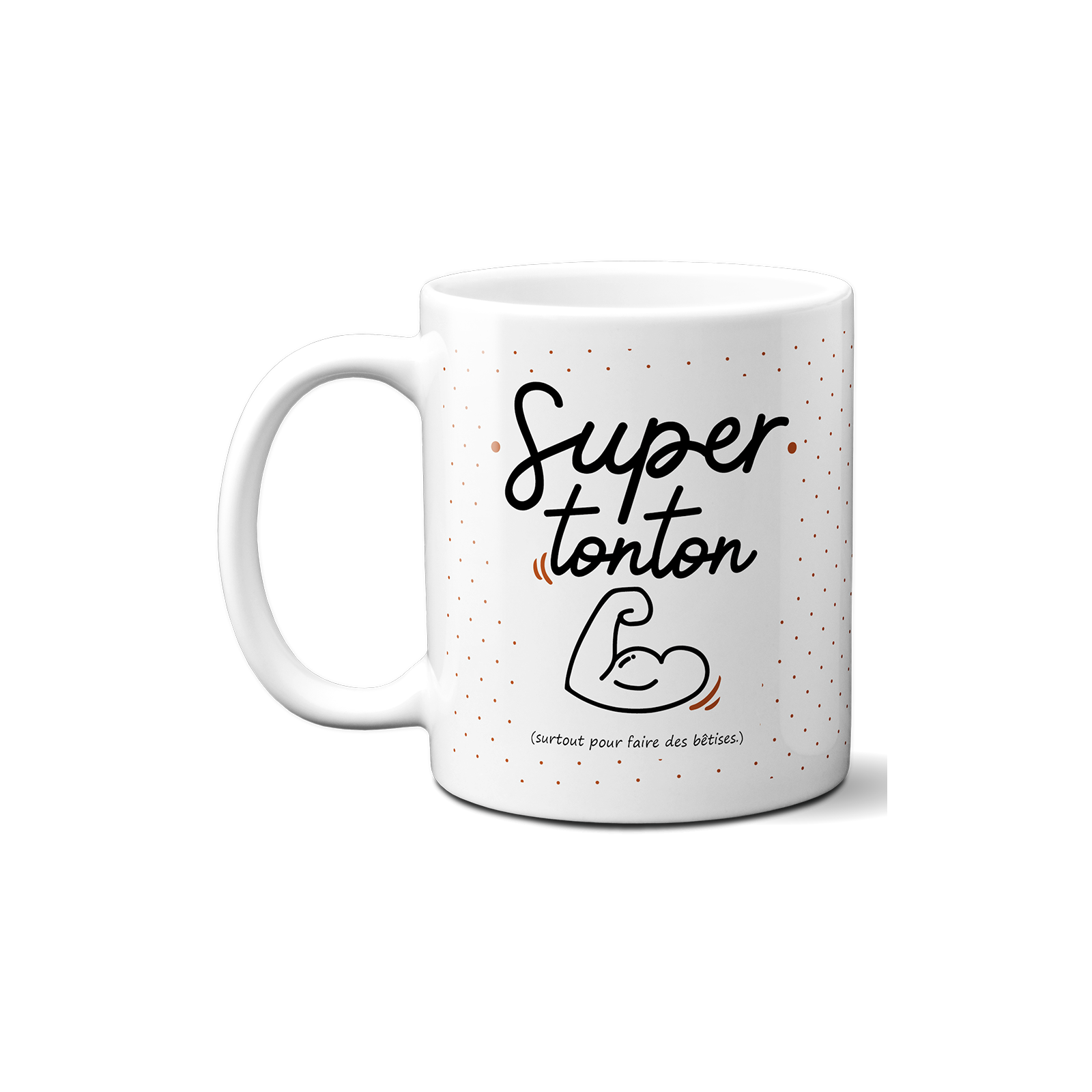 Mug à café Super Tonton - Cadeau pour Anniversaire de son oncle ou Noël - Mug cadeau rigolo Tonton - 33 cL, Céramique