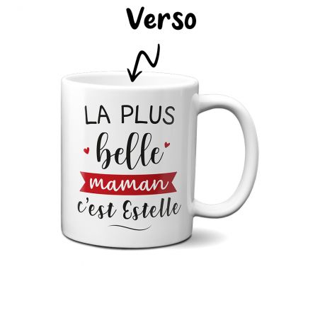 Mug en céramique La plus Belle Maman Personnalisable - Cadeau Fête des Mères ou Anniversaire Maman 