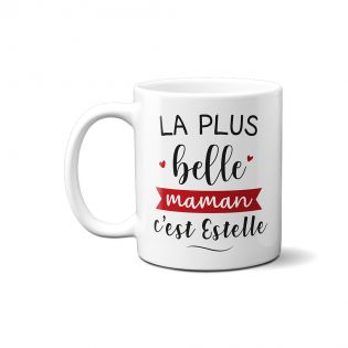 Mug en céramique La plus Belle Maman Personnalisable - Cadeau Fête des Mères ou Anniversaire Maman 