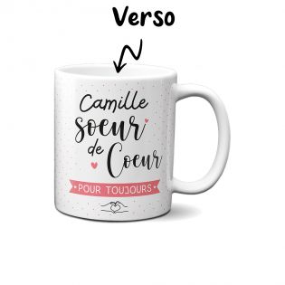 Mug Sœur de Cœur Personnalisable