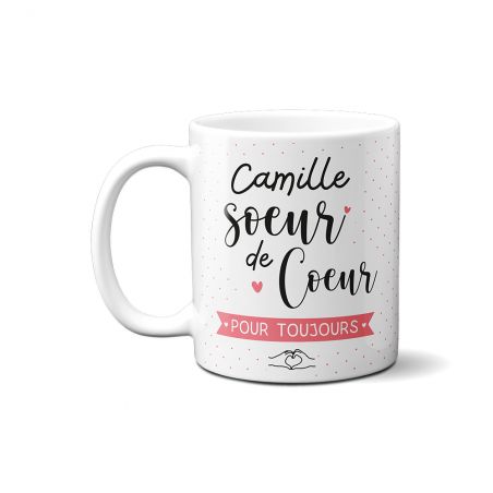 Mug Sœur de Cœur Personnalisable