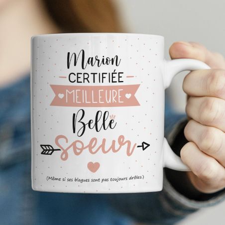 Mug Certifié Meilleure Belle Sœur Personnalisable 