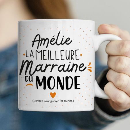 Mug Meilleure Marraine du Monde Personnalisable 