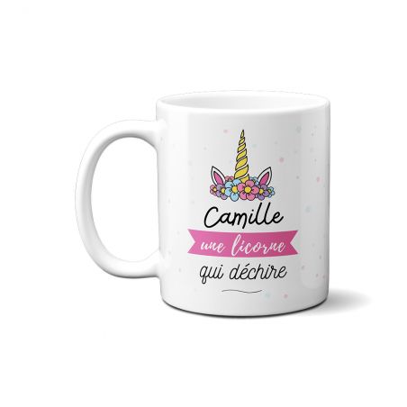 Pink ceramic mug I'm a Unicorn who Tears Customizable