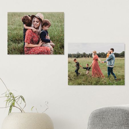 Pack of 2 Personalized Photo and Text Aluminum Signs (15 x 20 cm, 2 mm thick)