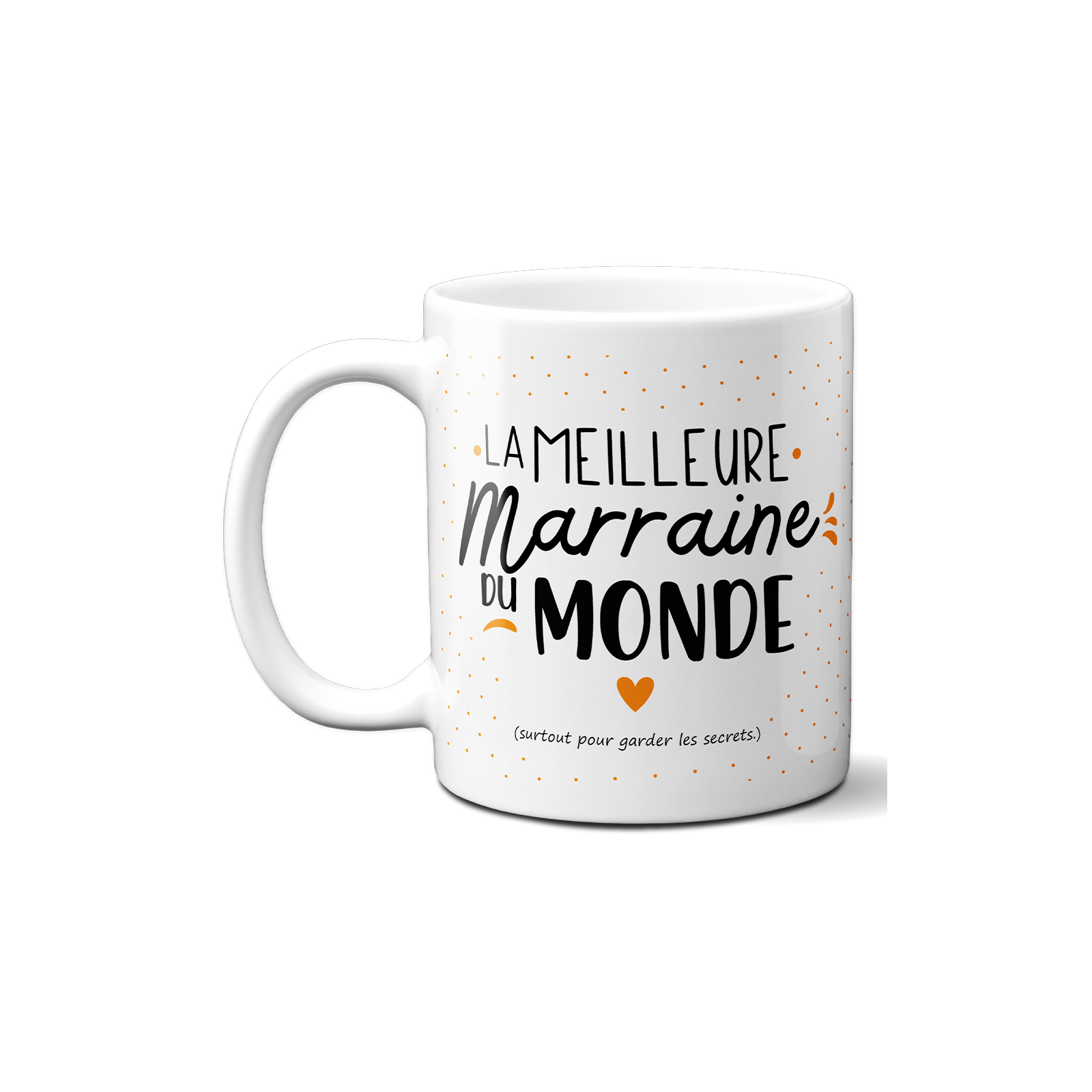 Mug Meilleure Marraine du Monde - Cadeau anniversaire ou Noël de marraine - 33 cL, Céramique - Imprimé en France