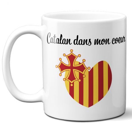 Mug en céramique blanc personnalisé avec Texte | Languedoc Roussillon - Occitanie