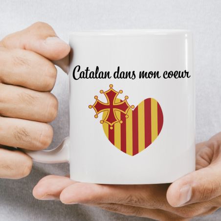 Mug en céramique blanc personnalisé avec Texte | Languedoc Roussillon - Occitanie