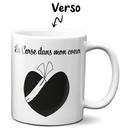 Mug en céramique blanc personnalisé avec Texte| Corse