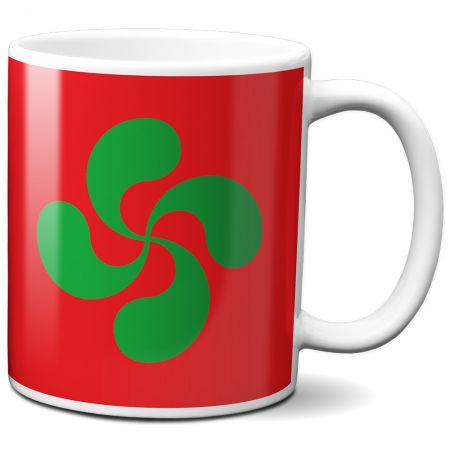 Mug Basque un jour Basque toujours - Tasse cadeau symbole Basque - 33 cL, Céramique - Imprimé en France