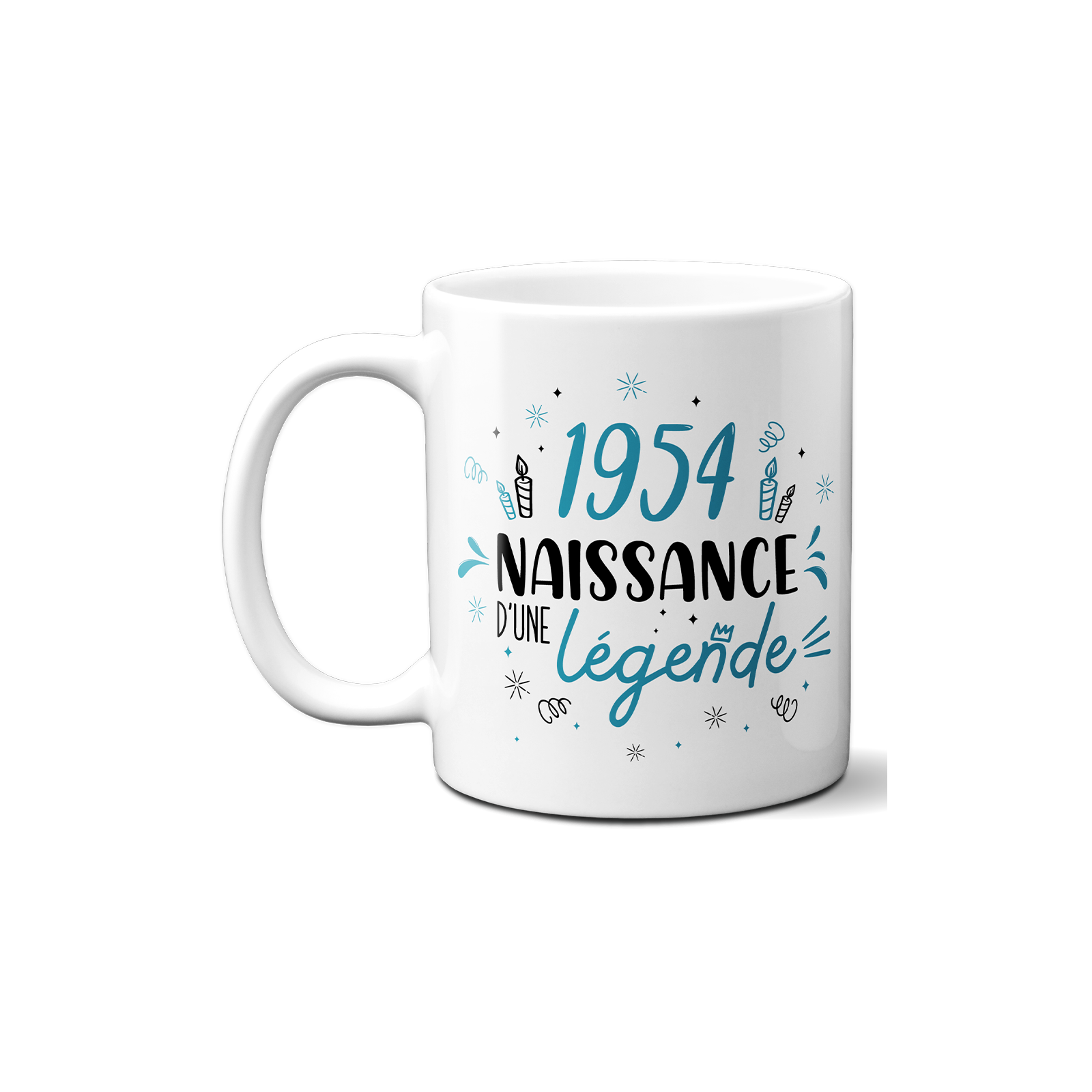 Mug anniversaire 1954 - Naissance d'une légende - 33 cl, céramique - Imprimé en France