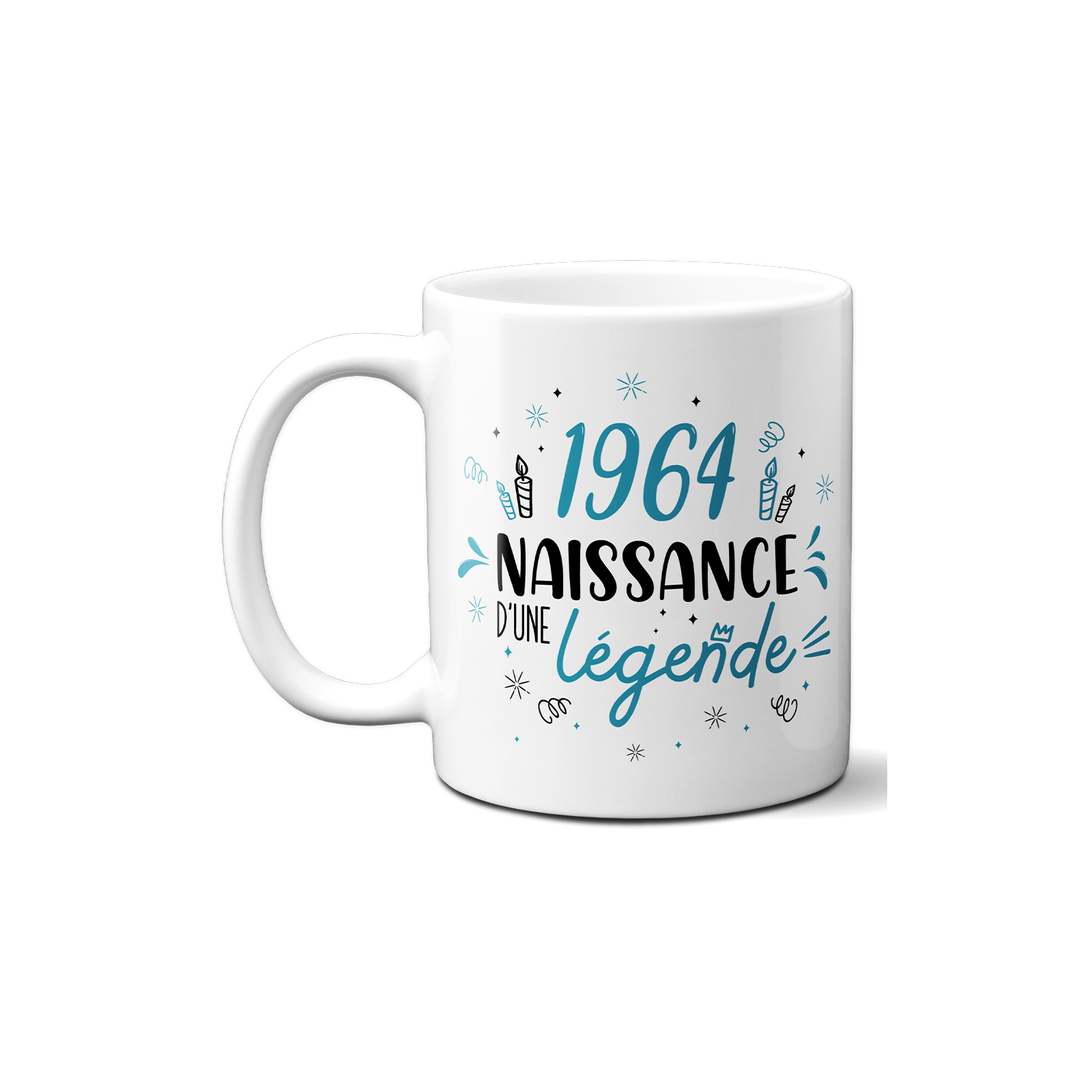 Mug anniversaire 1964 - Naissance d'une légende - 33 cl, céramique - Imprimé en France