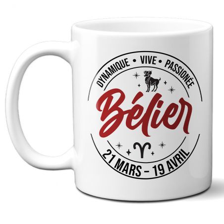 Mug signe astrologique Bélier - 33 cl, céramique - Imprimé en France