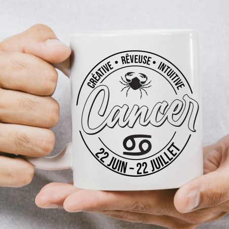 Mug signe astrologique Cancer - 33 cl, céramique - Imprimé en France