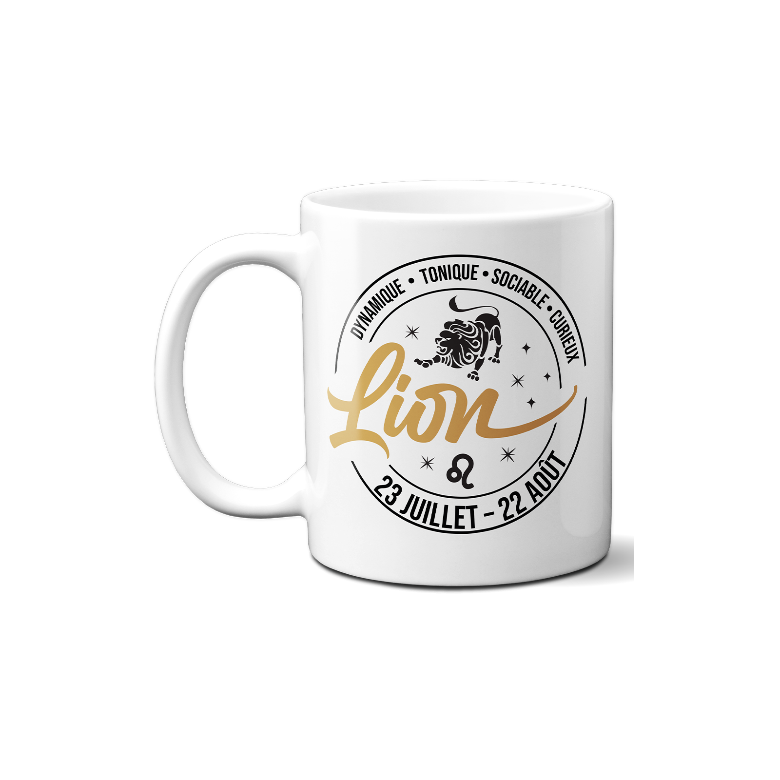 Mug signe astrologique Lion - 33 cl, céramique - Imprimé en France