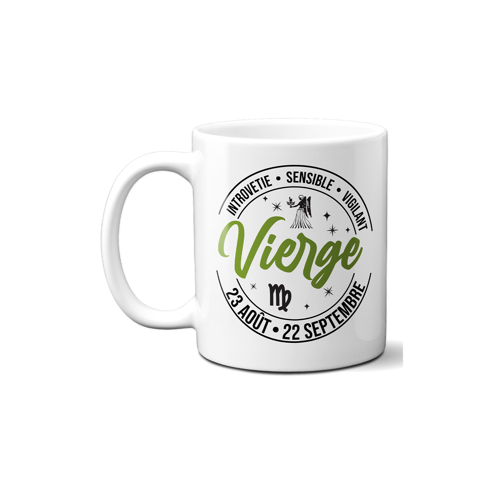 Mug signe astrologique Vierge - 33 cl, céramique - Imprimé en France