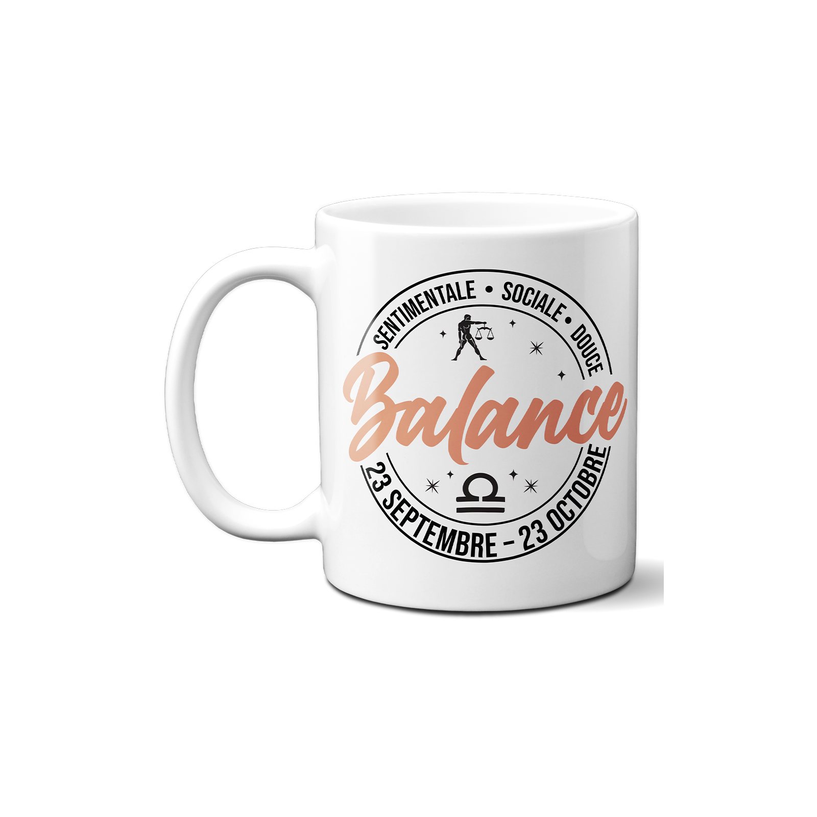 Mug signe astrologique Balance - 33 cl, céramique - Imprimé en France