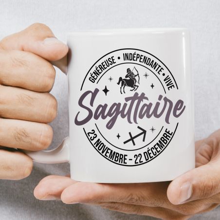 Mug signe astrologique Sagittaire - 33 cl, céramique - Imprimé en France