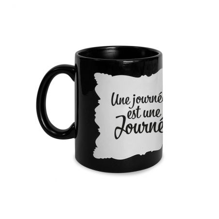 Mug citation Charlie Chaplin "Une journée sans rire est une journée de perdue" - 33 cl, céramique - Imprimé en France