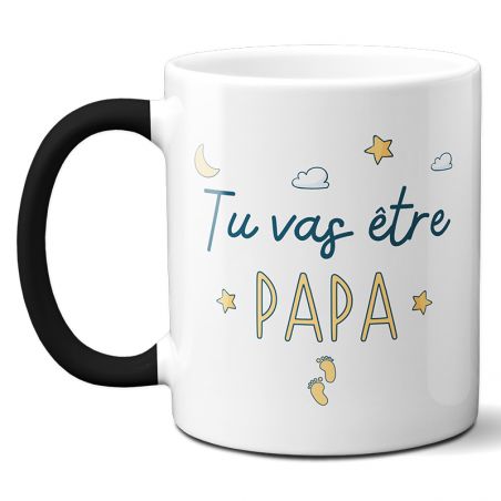 Mug Magique "tu vas être papa" - 33 cl, céramique - Imprimé en France